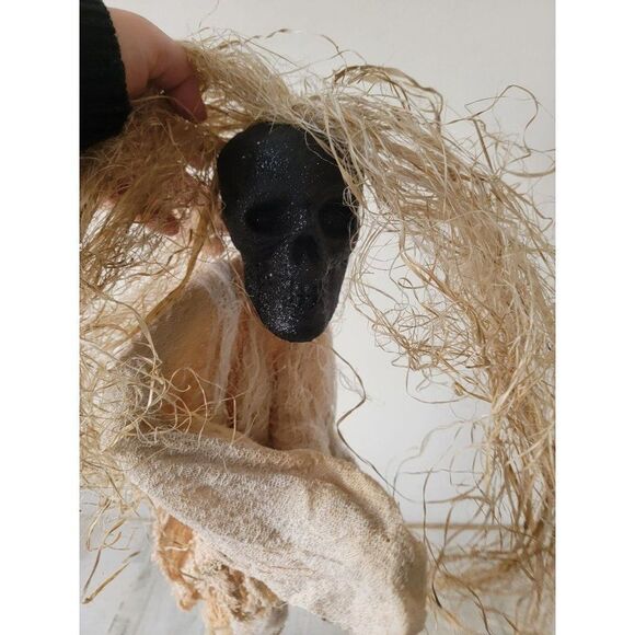 Glitter skeleton hanging Grim Reaper Halloween scary pop decor - Picture 8 of 14